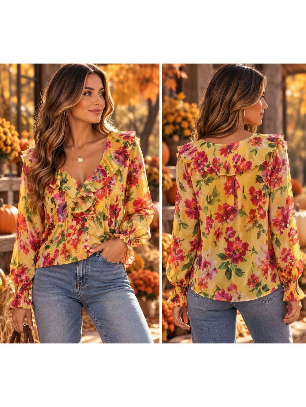 NWT Zara Beautiful Floral Blouse Soft silky 100% Polyester sz small